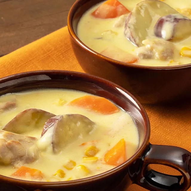 ほっこりさつまいものコンポタシチュー